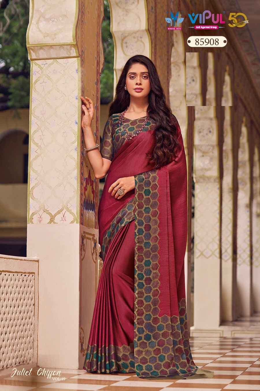 85908 Juliet Vol 19 Vipul Chiffon Sarees