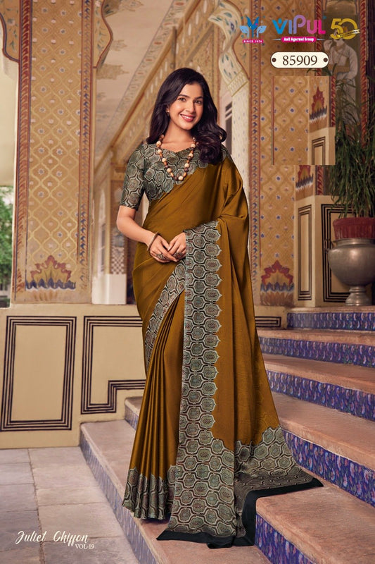 85909 Juliet Vol 19 Vipul Chiffon Sarees