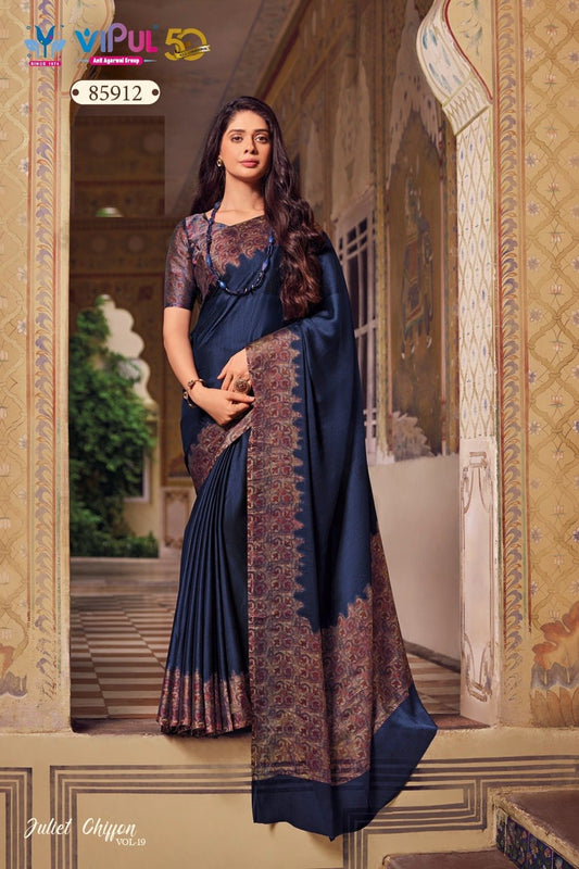 85912 Juliet Vol 19 Vipul Chiffon Sarees