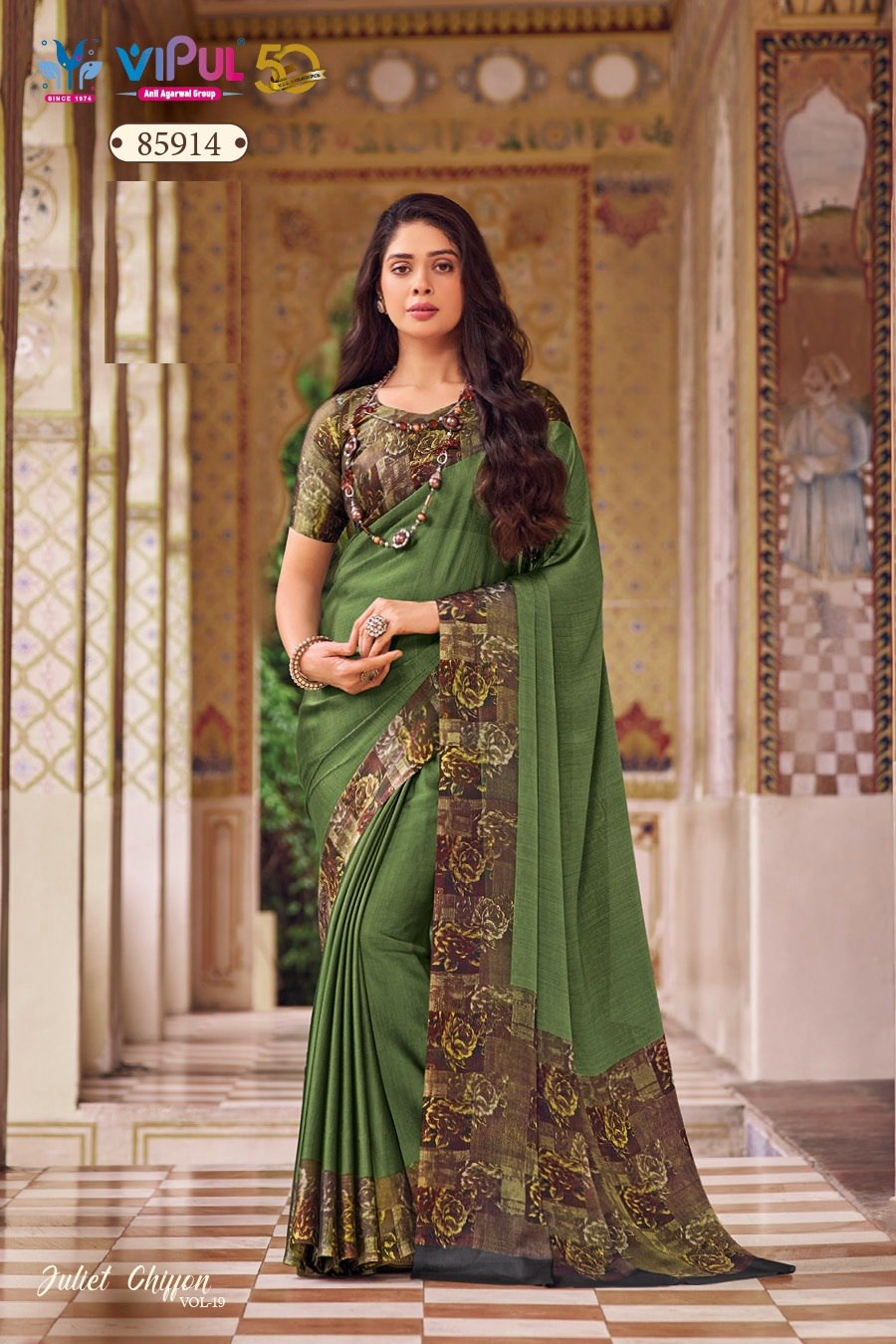 85914 Juliet Vol 19 Vipul Chiffon Sarees