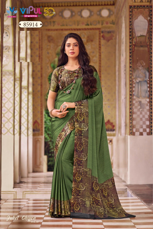 85914 Juliet Vol 19 Vipul Chiffon Sarees