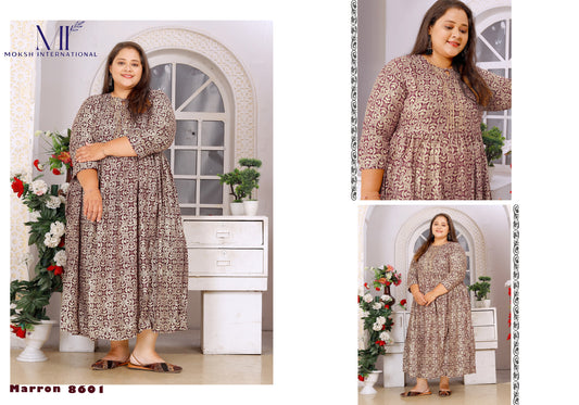 8601 Big Size Vol 1 Moksh Long One Piece