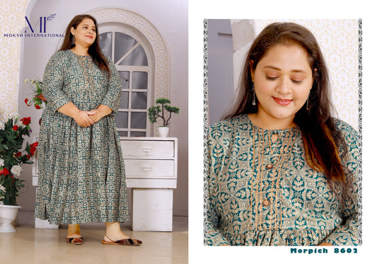 8602 Big Size Vol 1 Moksh Long One Piece