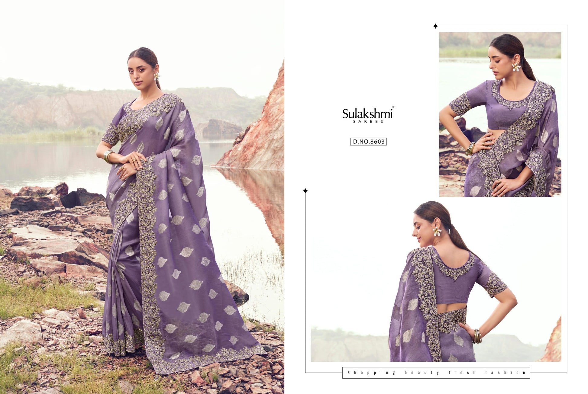 8603 Varenya Sulakshmi Prints Tissue Silk Sarees