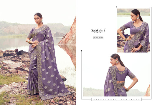 8603 Varenya Sulakshmi Prints Tissue Silk Sarees