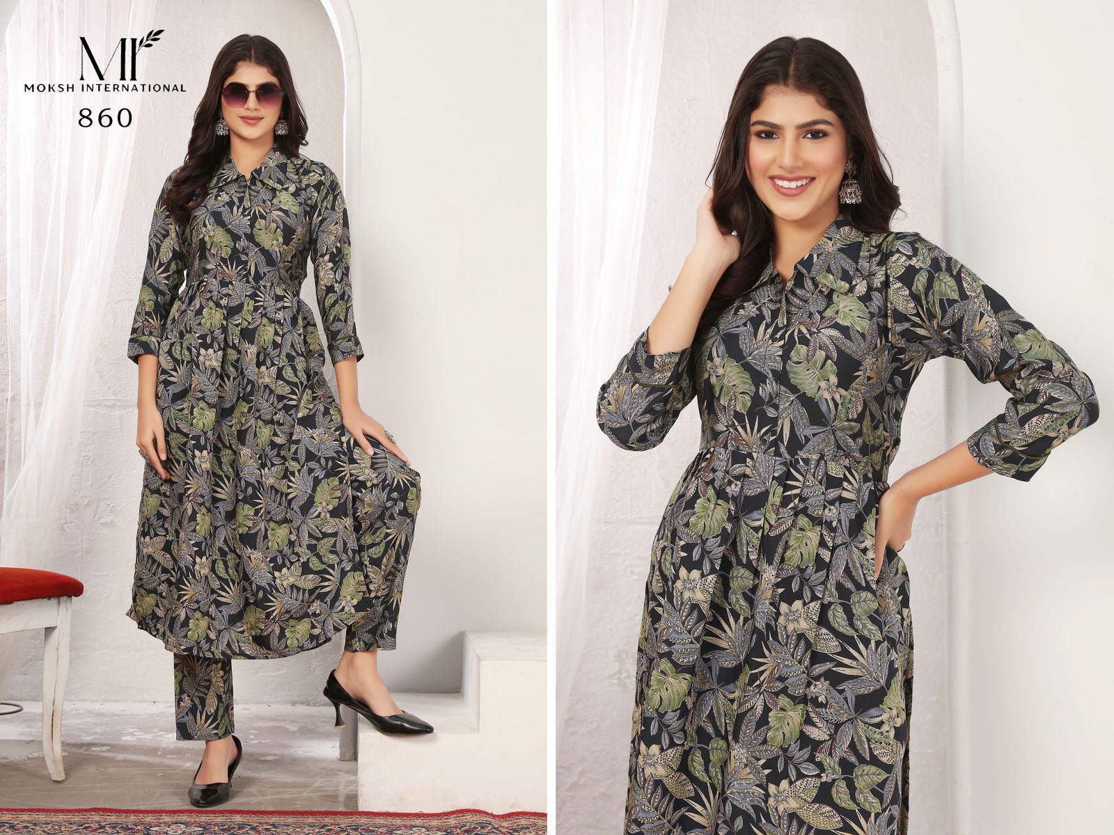 860 Wondor Vol 2 Moksh Chanderi Co Ord Set