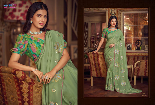 86104 Alia Vipul Chiffon Sarees