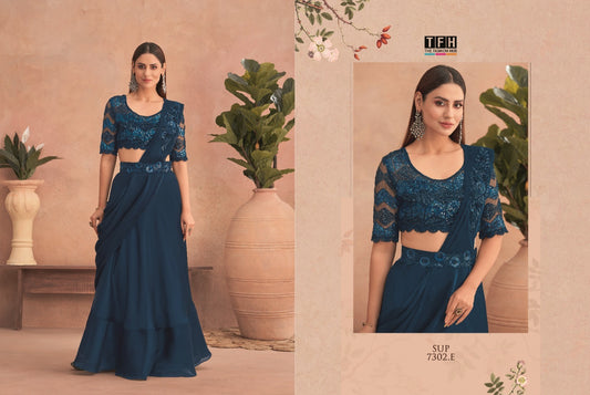 Sup 7302-E Tfh Sarees