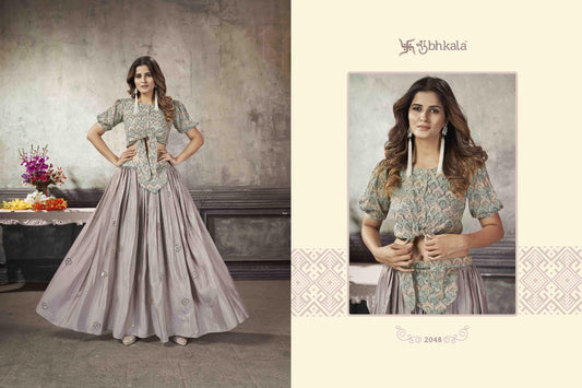 2048 Frill And Flare Vol 5 Shubhkala Croptop Skirt Set