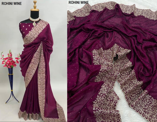 Rohini Wine Bt Sarees