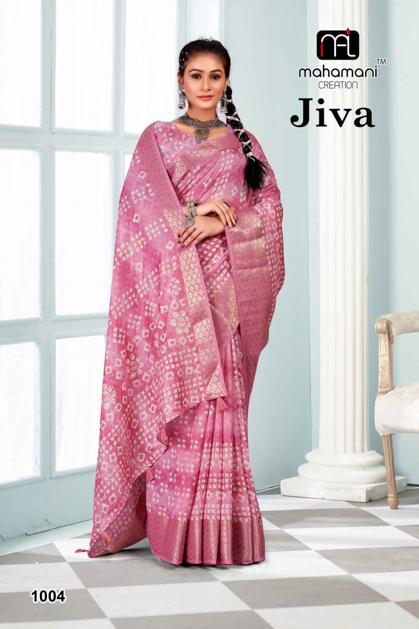 1004 Jiva Mahamani Creation Sarees