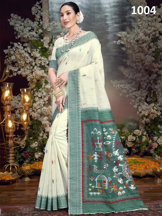 1004 Cotton Plus Bunawat Sarees