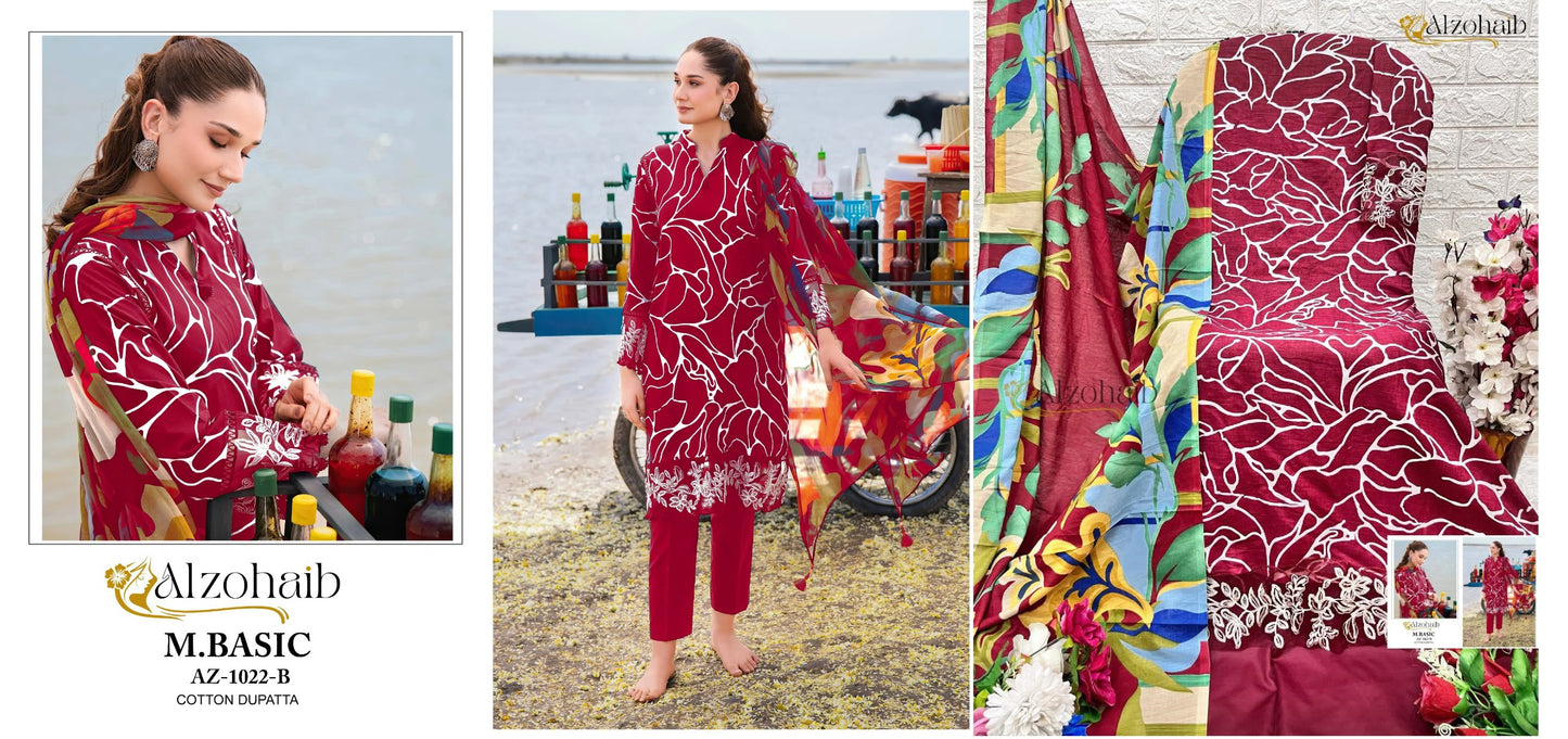 1022B M Basic Al Zohaib Pakistani Salwar Suits