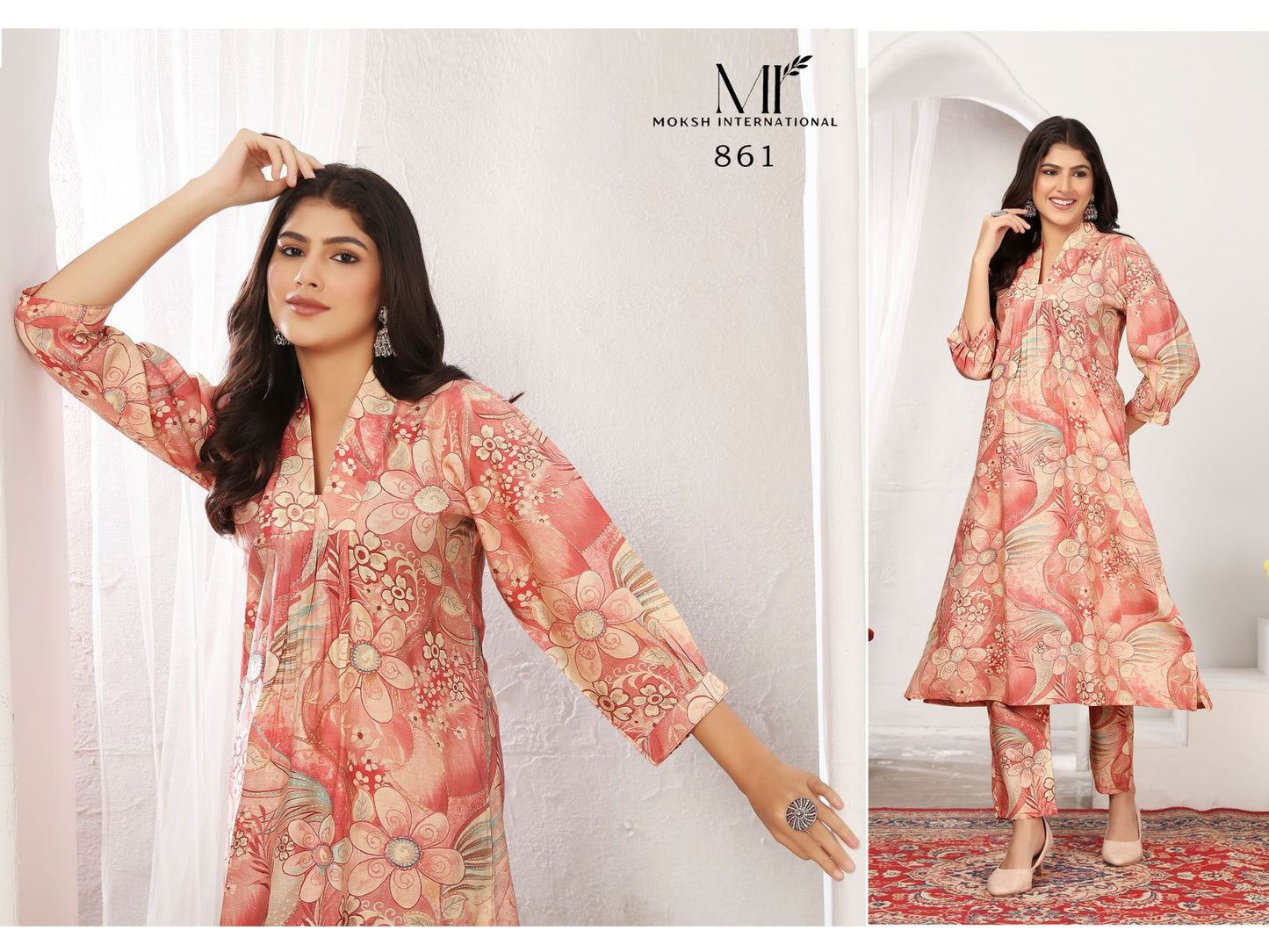 861 Wondor Vol 2 Moksh Chanderi Co Ord Set