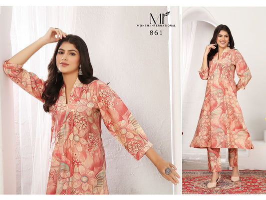 861 Wondor Vol 2 Moksh Chanderi Co Ord Set