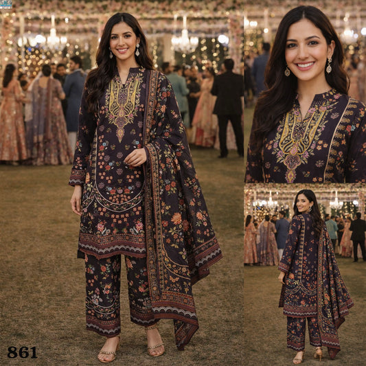 861 Meena Mrudangi Premium Rayon Karachi Readymade Suit