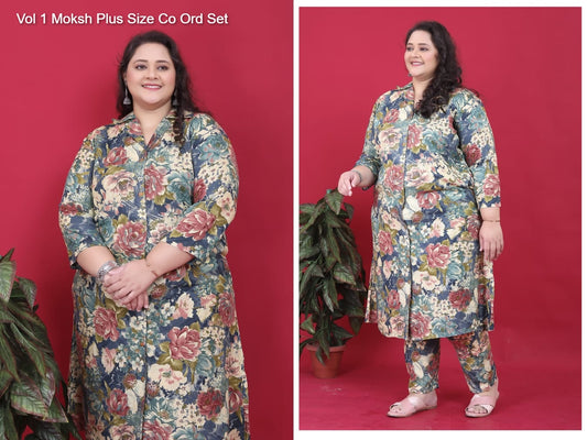 8629 Vol 1 Moksh Plus Size Co Ord Set