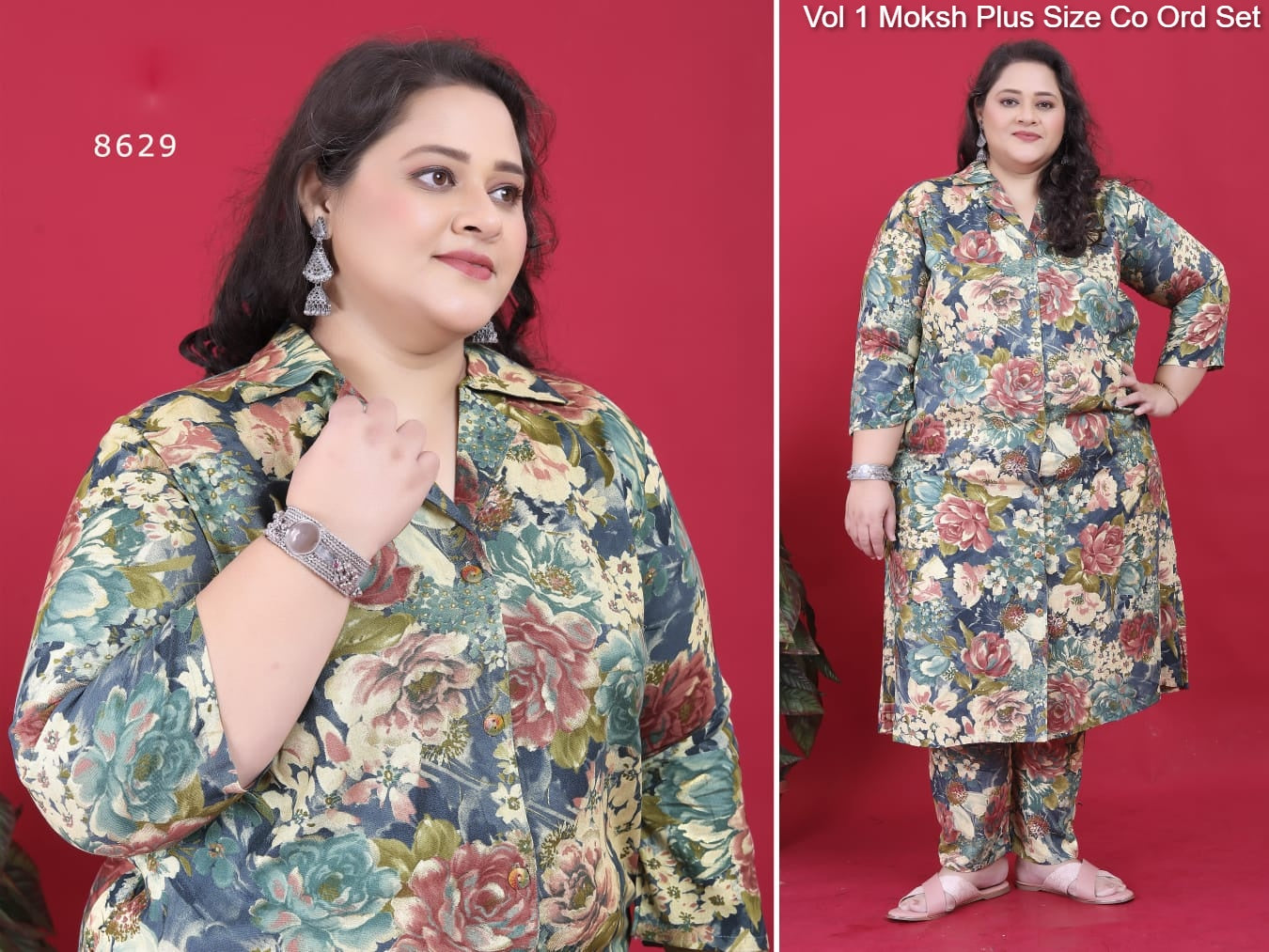 8629 Vol 1 Moksh Plus Size Co Ord Set