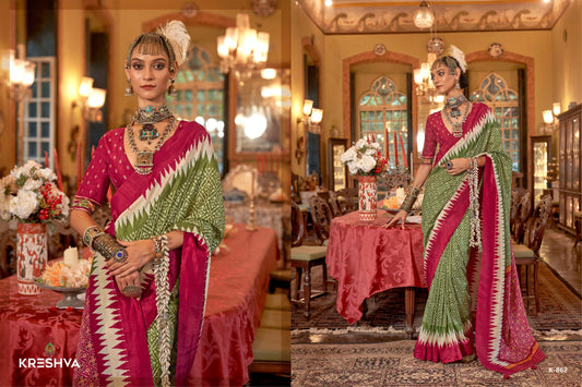 862 Pankhpatola Kreshva Pv Silk Sarees