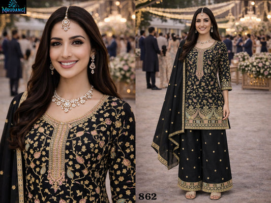 862 Veena Mrudangi Real Chinon Readymade Suits