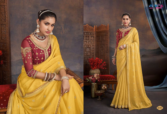 86303 Jannat Vipul Organza Sarees