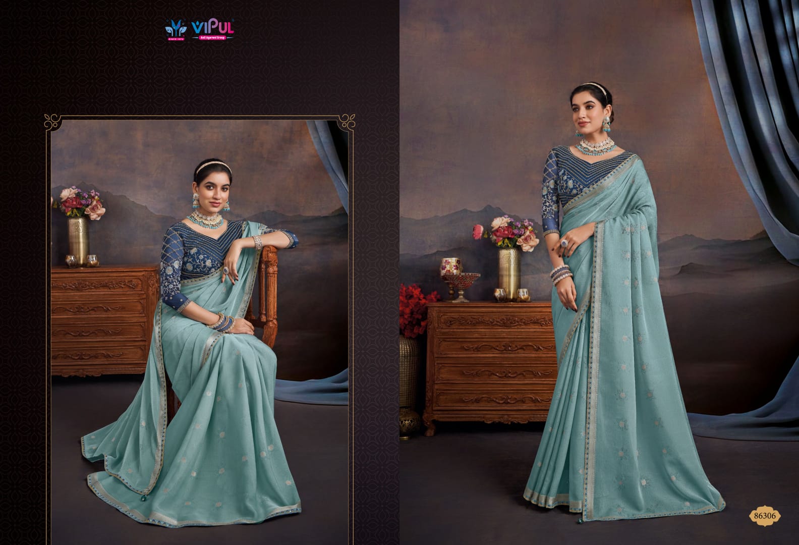 86306 Jannat Vipul Organza Sarees