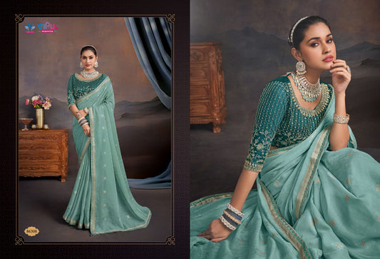 86308 Jannat Vipul Organza Sarees