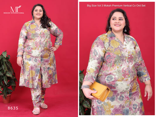 8635 Big Size Vol 3 Moksh Premium Vertical Co Ord Set