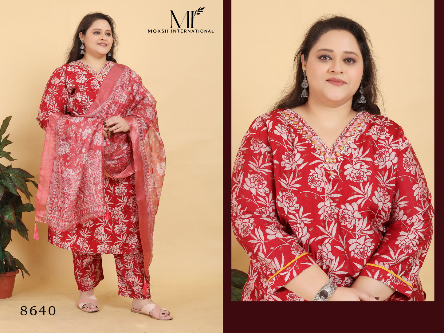 8640 Big Size Angle Vol 2 Moksh Handwork Readymade Suits