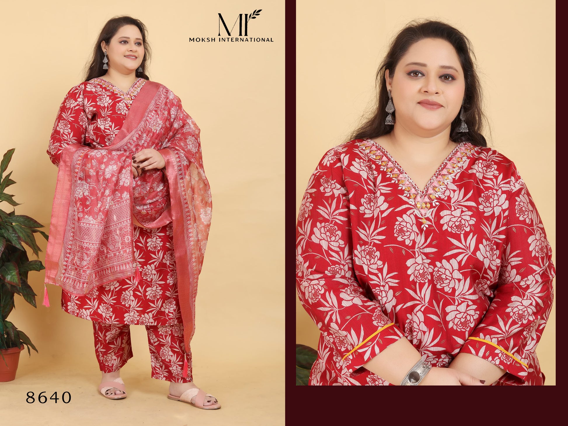 8640 Big Size Angle Vol 2 Moksh Handwork Readymade Suits