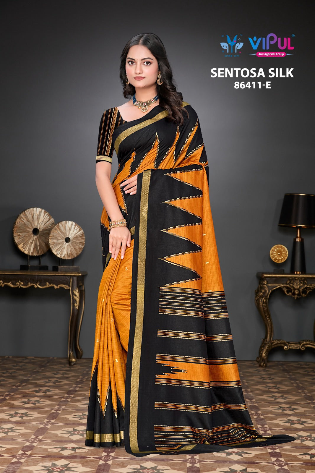 86411-E Sentosa Vipul Soft Silk Sarees