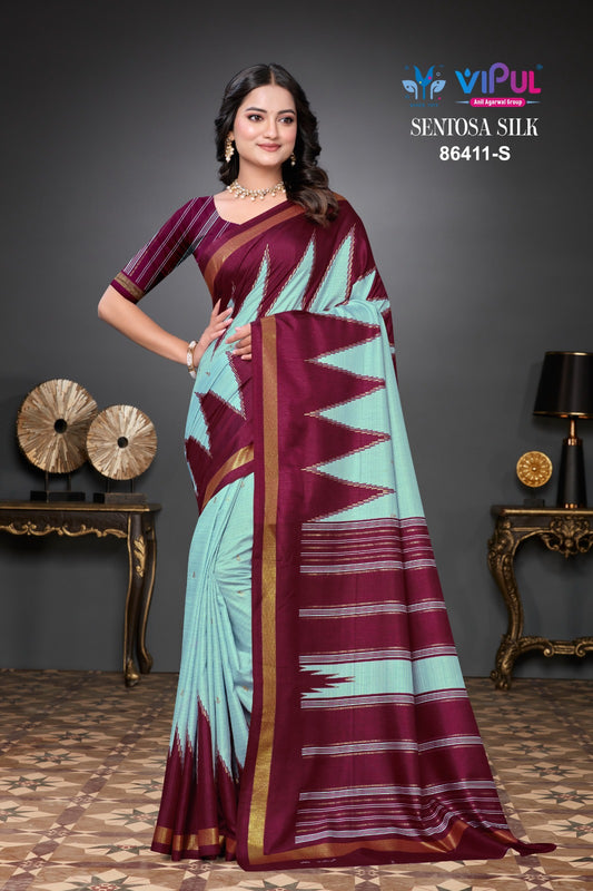 86411-S Sentosa Vipul Soft Silk Sarees