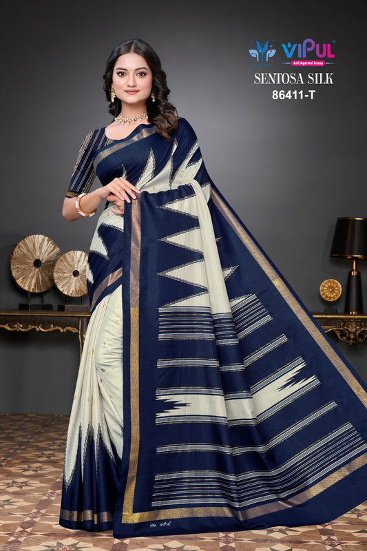 86411-T Sentosa Vipul Soft Silk Sarees