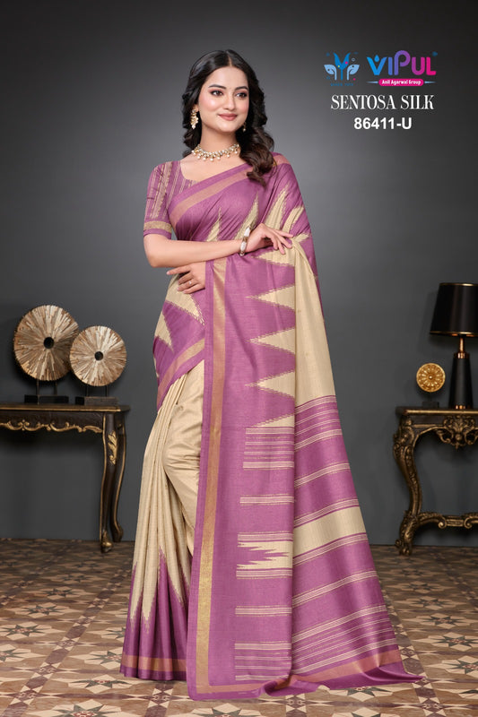 86411-U Sentosa Vipul Soft Silk Sarees