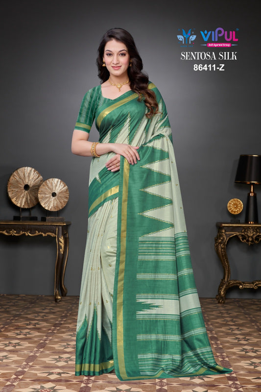 86411-Z Sentosa Vipul Soft Silk Sarees