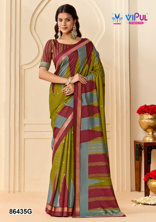 86435-G Vipul Soft Silk Sarees