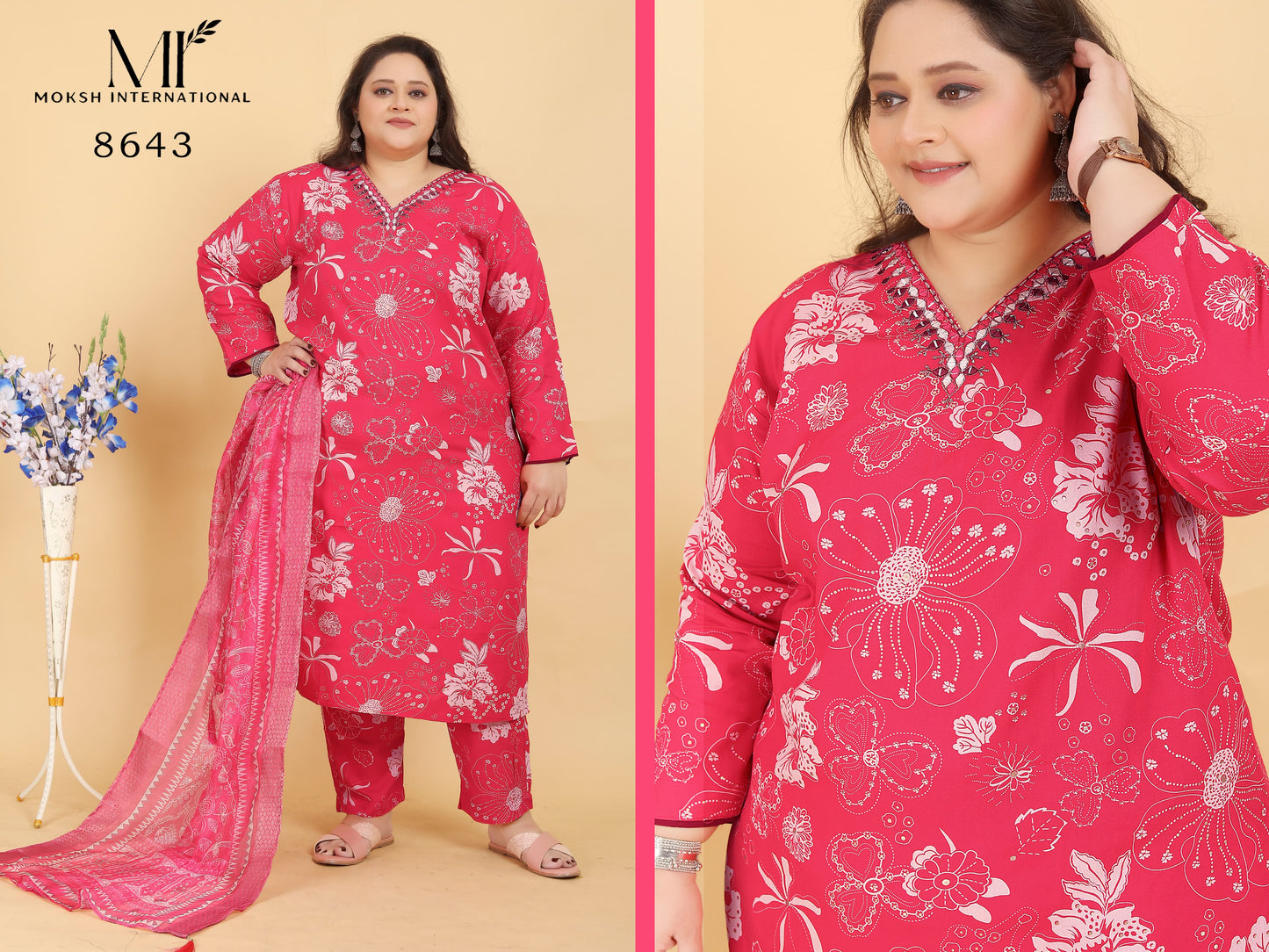 8643 Big Size Angle Vol 2 Moksh Handwork Readymade Suits