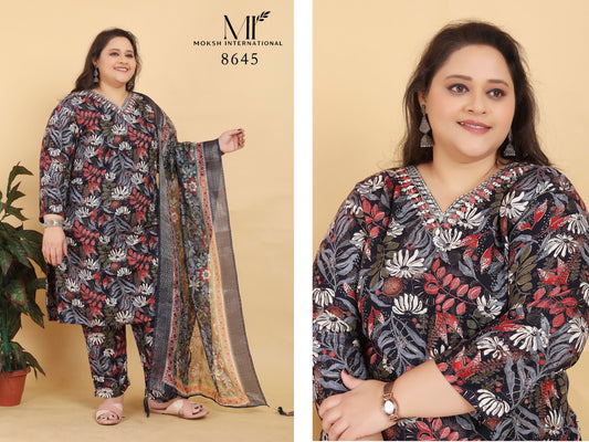 8645 Big Size Royal Vol 1 Moksh Jacquard Readymade Suits