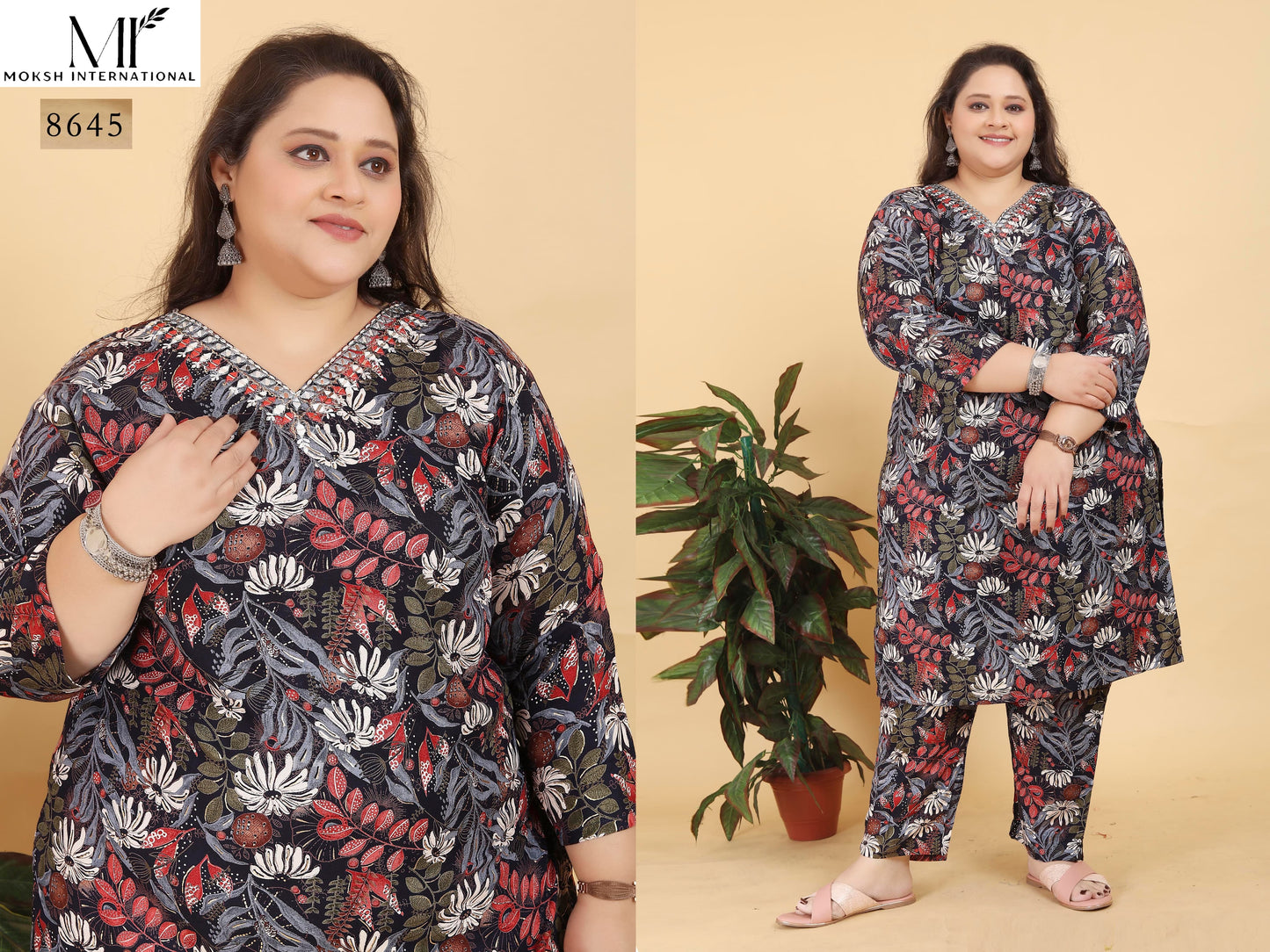 8645 Big Size Royal Vol 1 Moksh Jacquard Readymade Suits