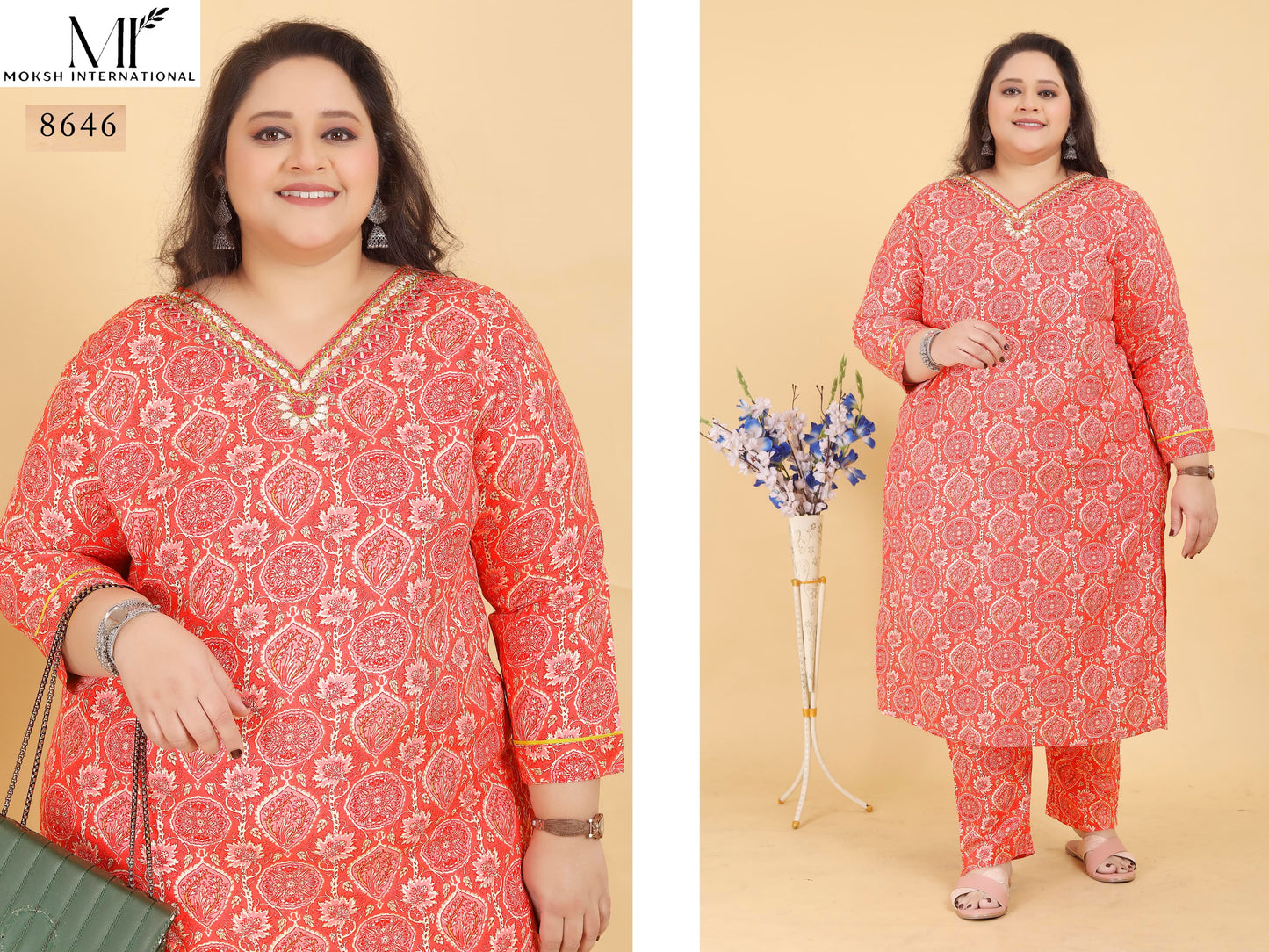 8646 Big Size Royal Vol 1 Moksh Jacquard Readymade Suits