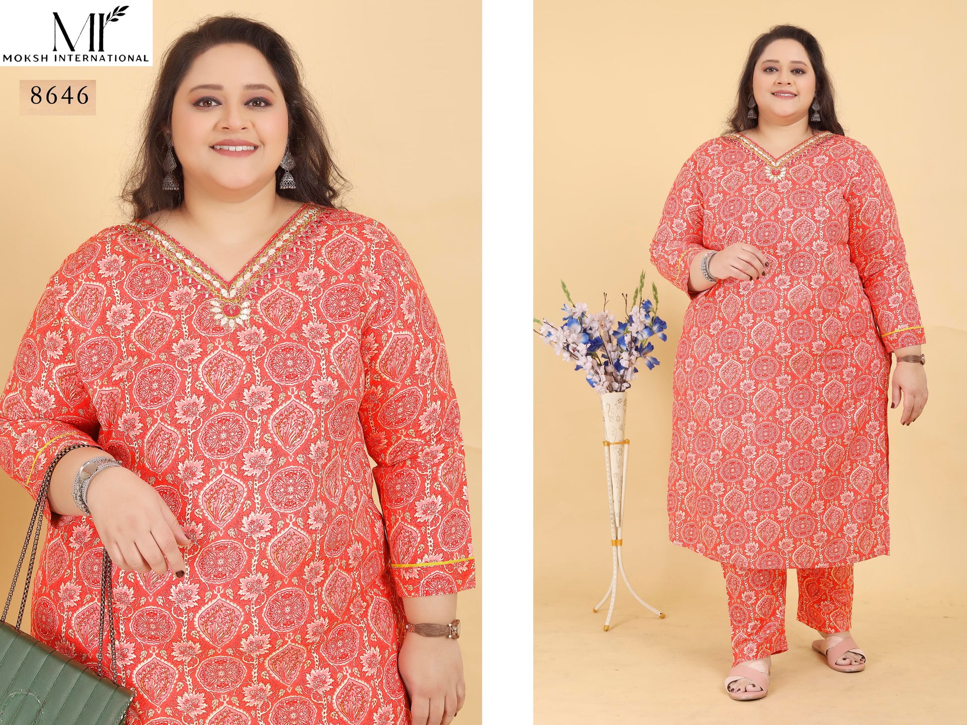 8646 Big Size Royal Vol 1 Moksh Jacquard Readymade Suits