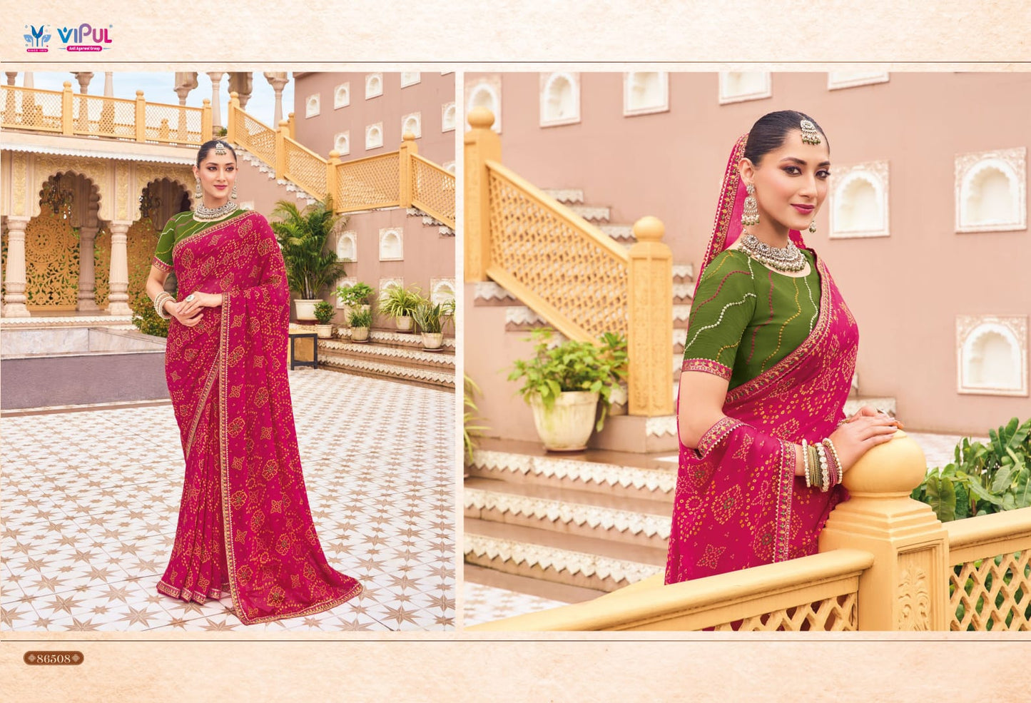 86508 Jeevan Saathi Vol 2 Vipul Bandhani Sarees