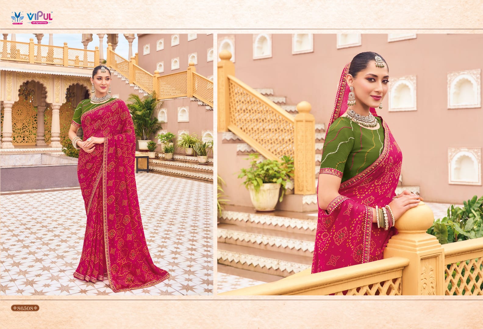 86508 Jeevan Saathi Vol 2 Vipul Bandhani Sarees
