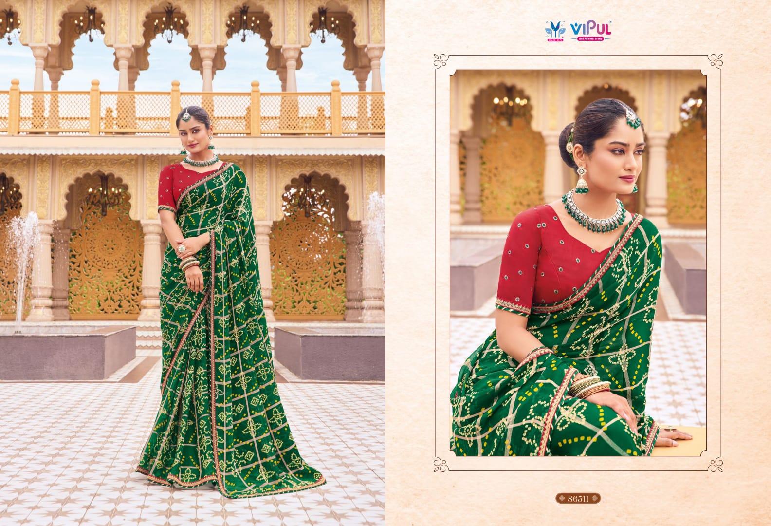 86511 Jeevan Saathi Vol 2 Vipul Bandhani Sarees