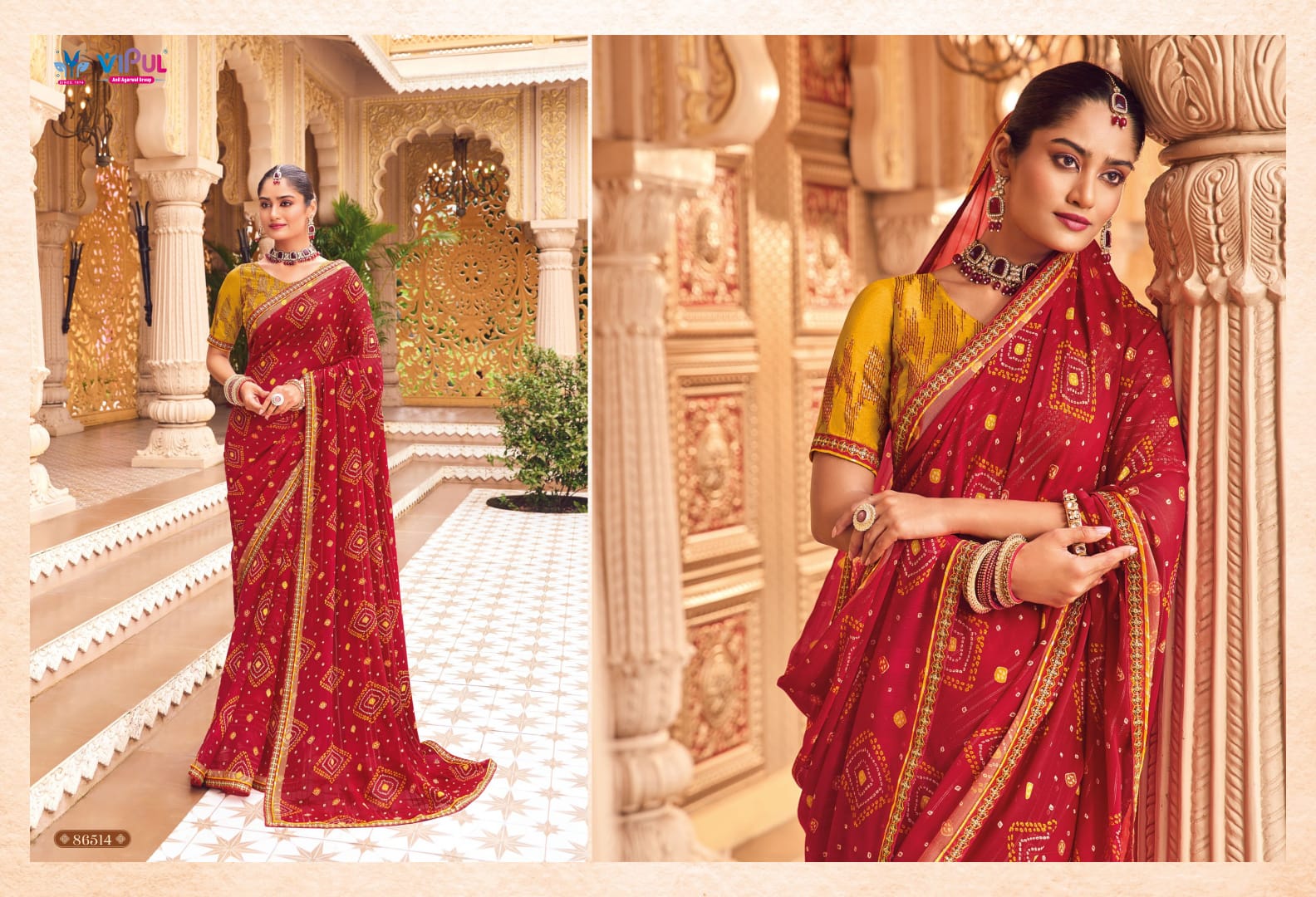 86514 Jeevan Saathi Vol 2 Vipul Bandhani Sarees