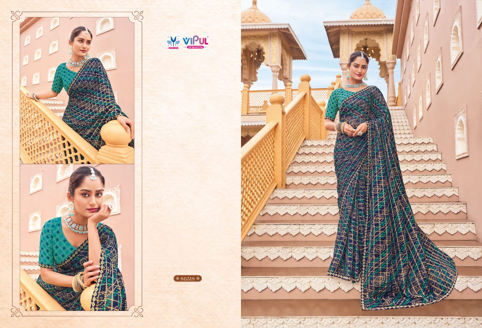86518 Jeevan Saathi Vol 2 Vipul Bandhani Sarees