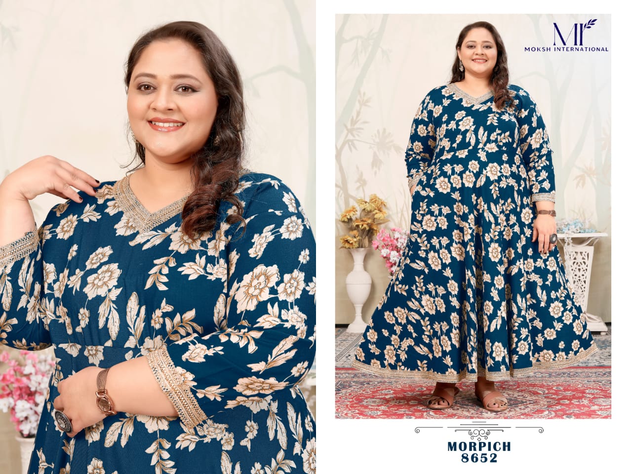 8652 Plus Size Joy Vol 1 Moksh Rayon Kurti