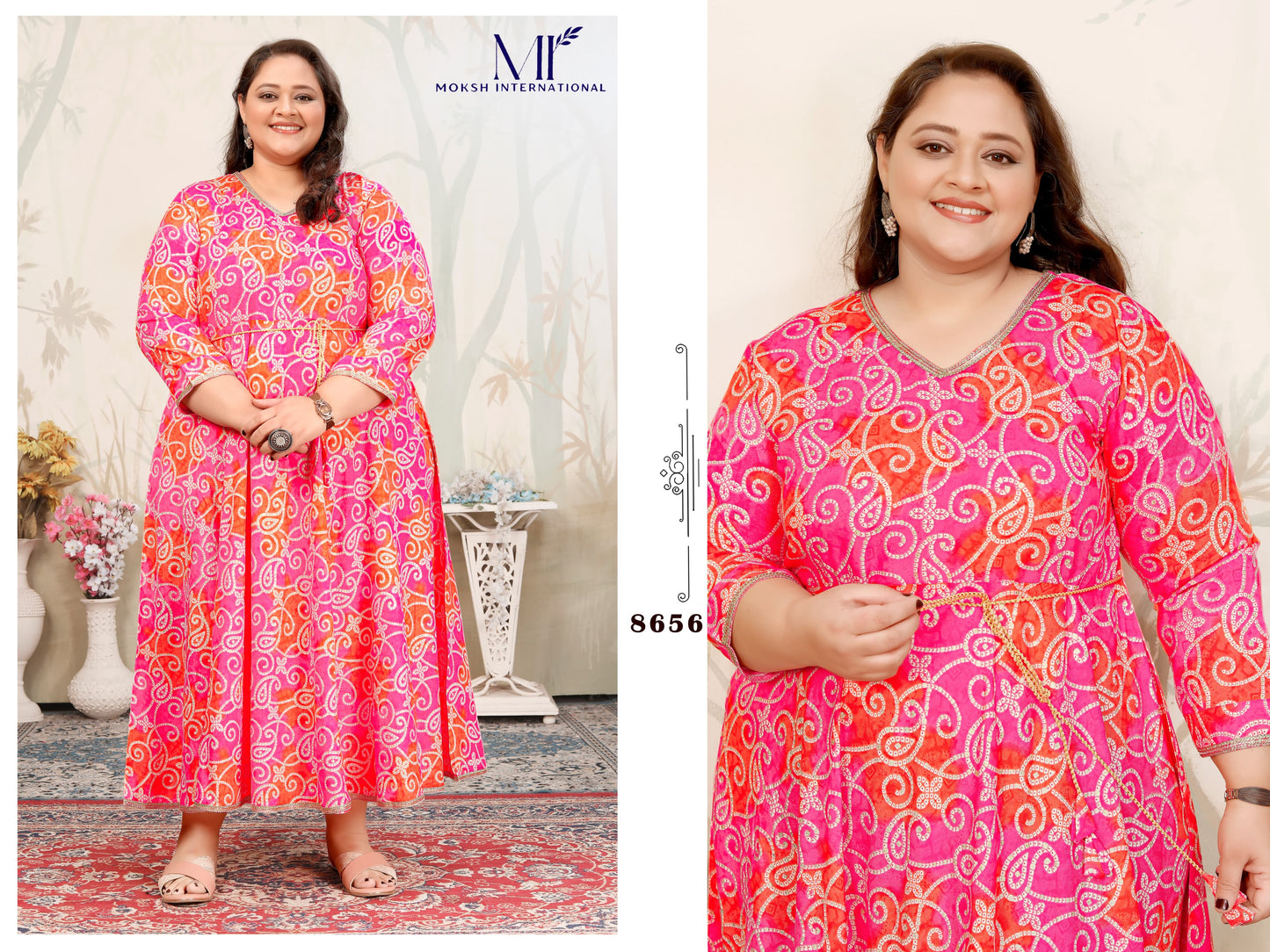 8656 Plus Size Joy Vol 2 Moksh Rayon Kurti