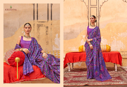 865 Rag Malhari Kreshva Silk Sarees