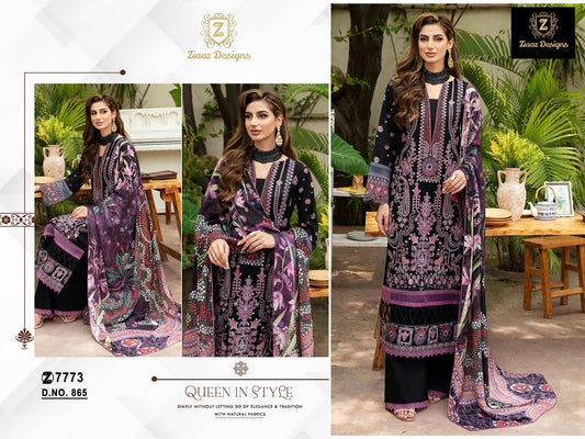 865 Ziaaz Designs Embroidery Pakistani Salwar Suits